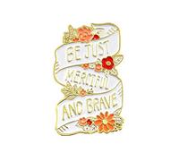 Brooches English Letter Be Just Merciful And Brave Badge Collar Brooch Pin Clothes Decor Convenient handled