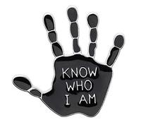 Brooches English Letter Know Who I Am Hand Badge Collar Lapel Brooch Pin Clothes Jewelry Best ChoicePractical and Deft Multicoloured