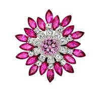 brooches for women 3pc Retro Men And Women's Fashion Versatile Brooches Shiny Crystal Big Flowers Rhinestone Pin Accessories Jewelry Gifts(Color-08)