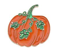 Brooches for Women Happy Halloween Pumpkin Brooches Lapel Pins Metal Badges For Women Men Initial Pin (Orange, 3x2. 9cm)