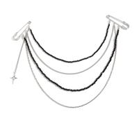 Brooches for Women Hip Hop Personality Tassel Chain Brooch Punk Pendant Brooch Suit Decoration(4)