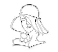 Brooches For Women Uk Acrylic Charming Ladies Brooch Women Wearing Hats Modern Girls Office Brooch,Silver 1