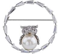 brooches owl shape alloy brooch invisible fixed buckle v-neck collar jewelry shawl pins for corsage lapel pin Made in China