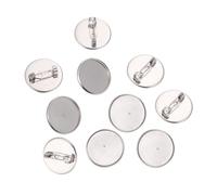 Brooches Parts Making Round Brooch Tray Trays Decorative Pins Accessories Silver Stainless