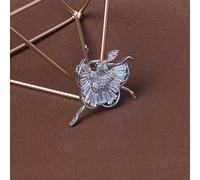 Brooches Pin Jewelry Fashion Personality Temperament Wild Cute Ballet Girl Dancing High-end Brooch Clothing Accessories Tide Brooch (Silver)