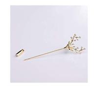 Brooches Pin Vintage Elk Brooches for Women Gold-Plated and Silver-Plated Crystal Brooch High-end Suit Sweater Pins Accessories Brooch (B)