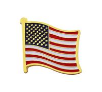 Brooches & Pins Flag Patriotic Enamel Lapel Pin Pin Locking Backings