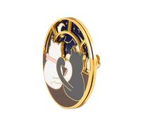 Brooches & Pins Luang Needle Can Be Rotated To Learn Brooch Cute Couple Cat Alloy Brooch Lapel Pin For Locking