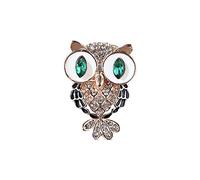 Brooches & Pins Three Full Drop Oil Cute Owl Brooch Women's Clothing Accessories Pin Fashion Rhinestone