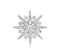 Brooches Star Brooch Sparkling Crystal Snowflake Lapel Pin Fashion Jewelry Brooches for Women Brooch Clothing Accessories