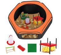 Brooder Box for Chick, 6-in-1 Chick Starter Kit, Includes Brooder Heating Plate, Baby Chicken Pen, Chicken Feeder, Waterer, Perch, Nesting Pad (Brooder Set)