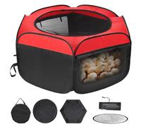 Brooder Box for Chicks - Chicken Brooder Kit with Dual Doors Design Pop-Up Playpen, Top Cover, Waterproof Mat, Storage Bag | Indoor Baby Chick Starter Kit for Ducklings, Quail & Poultry