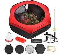 Brooder Box for Chicks - Complete Chicken Brooder Kit with Heating Plate, Pop-Up Playpen, Feeder, Waterer & Perch | Indoor Baby Chick Starter Kit for Ducklings, Quail & Poultry