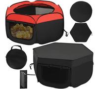 Brooder Box for Chicks with Dual Door 45 x 20 Inch Chick Brooders Box with Cover Chicken Brooder Playpen Brooder Boxs Chick Starter Kit with Storage Bag,Top Cover, Fixed Pegs, Waterproof Mat
