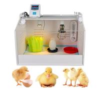 Brooder Box Starter Kit for Chicks with Automatic Temperature Control and Water Dispensers, Ideal for Poultry including Ducks and Quail, Suitable for Indoor Use