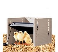 Brooder Heater for Chicks,Chick Brooder Heating Plate,10" x 10" Adjustable Height , Alternative to Heat Lamps and Hens,100°F-125°F Thermostat, Energy Saving,Suitable for 15 chicks (Black A)