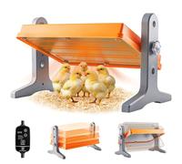 Brooder Heater for Chicks -Chick Brooder Heating Plate with Adjustable Temperature Height Adjustable Chick Warmer 12" x 8" for 10 Chicks Heater,Brooder Plate for Chicks Poultry Heater-Orange
