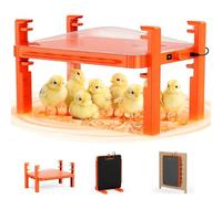 Brooder Plate for Chicks,11" x 15" Chick Heat Plate with Adjustable Height & Temp,200W Brooder Heater Warmer for Chicken Coops Poultry (Orange)