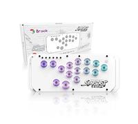 Brook Fighter Starburst Premium Ver. All-Button Arcade Controller for PS5, PS4, Xbox Series X|S, NS, NS2 & PC, Metal Side Handles, Hot-Swappable Switches, RGB Lighting (White)