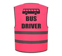 Brook Hi Vis Bus Driver Kids Hi Vis Vest Children's High Visibility Reflective Safety Waistcoat Fancy Dress School, Add child's name to the front, Personalised
