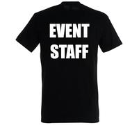 Brook Hi Vis Event Staff Printed Black T-Shirt - Unisex Workwear Top, Security, Steward, Festival & Event Uniform