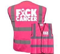 Brook Hi Vis, F*ck Cancer Logo Hi Vis Pink Vest, Cancer Charity Running Safety Vest, Race For Life Mud Run, Large