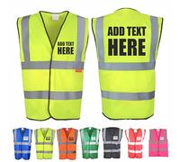 Brook Hi Vis, Hi Vis Safety Vest Custom Printed Personalised High Viz Waistcoats, Add Your Text To Front and Back, Brand Your Company Logo