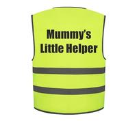 Brook Hi Vis Mummy's Little Helper Kids Hi Vis Vest Children's High Visibility Reflective Safety Waistcoat Mum Mother Mom, Add child's name to the front, Personalised