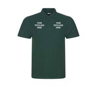Brook Hi Vis Personalised Polo Shirt - Custom Logo, Text or Photo Printed Polo Shirt for Men & Women - Premium Workwear Uniform, Business Staff Business Staff, 10 Colour Bottle Green 4XL
