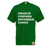 Brook Hi Vis UK C*nt - Charlie Uniform November Tango! Mens Funny T-Shirt Green XX-Large