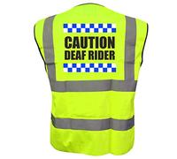 Brook Hi Vis UK Hi Vis Rider Slow Down Yellow Vest Waistcoat Equestrian Equine Safety Reflective Jacket Road Safety Plus a Discount Code for your next order Large