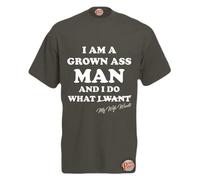 Brook Hi Vis UK I Am A Grown Ass Man and I Do What My Wife Wants! Mens Funny T-Shirt Graphite XX-Large