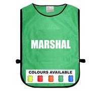 Brook Hi Vis UK Marshal Green Tabard, Unisex Adult One Size Fits All, Available In Five Different Bright Colours