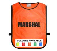 Brook Hi Vis UK Marshal Orange Tabard, Unisex Adult One Size Fits All, Available In Five Different Bright Colours