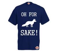 Brook Hi Vis UK Oh for Fox Sake! Mens Funny T-Shirt Navy Large
