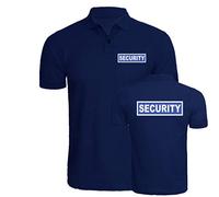 Brook Hi Vis UK Reflective Security Blue Badge Printed Navy Polo Shirt, Security Officer, Security Guard, Doorman, Bouncer, Events, XXXLarge