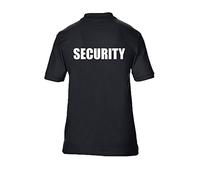Brook Hi Vis UK Security Printed Black Polo Shirt, Security Officer, Security Guard, Doorman, Bouncer, Events Men's Clothing - Women and Mens Polo Shirts 3XL