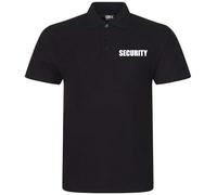 Brook Hi Vis UK SIA Security Printed Black Polo Shirt, Security Officer, Security Guard, Doorman, Bouncer, Events