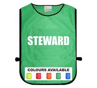 Brook Hi Vis UK Steward Green Tabard, Unisex Adult One Size Fits All, Available In Five Different Bright Colours
