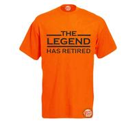 Brook Hi Vis UK The Legend Has Retired! Mens Funny T-Shirt Orange Large