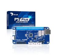 Brook P5 Plus Fighting board - Pre-Installed Header Version, Lightning-quick response times to dominate the fight. Arcade Stick PCB For PS5 Fighting games, PS4, PS3, Switch and PC(X-Input) Consoles