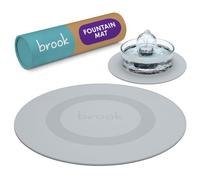 Brook Splash Mat - Silicone Mat for Glass Cat & Dog Fountains, Light Grey