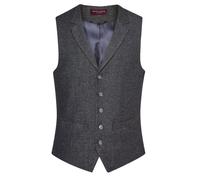 Brook Taverner Men's Memphis Waistcoat in Dark Grey | Size: Medium Brook Taverner Dark Grey M