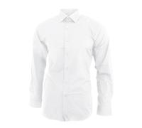 Brook Taverner Men's Pisa Long Sleeve Slim Fit Shirt in White | Size: 15.5 in Brook Taverner White 15.5 in