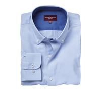 Brook Taverner Men's Toronto Long Sleeve Oxford Shirt in Blue Brook Taverner Blue One Size