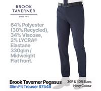 Brook Taverner Pegasus Slim fit Trouser 8754B | 36R/40R Sizes |Navy | Clearance