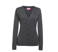 Brook Taverner Women's Augusta V Neck Cardigan in Charcoal | Size: Medium Brook Taverner Charcoal M