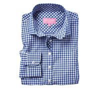 Brook Taverner Women's Kansas Gingham Long Sleeve Shirt in Blue | Size: 20 Brook Taverner Blue 20