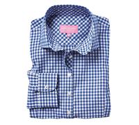 Brook Taverner Women's Kansas Gingham Long Sleeve Shirt in Blue | Size: 8 Brook Taverner Blue 8