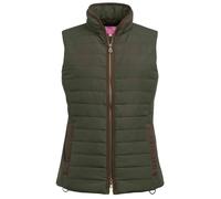 Brook Taverner Women's Madison Quilted Gilet in Dark Olive | Size: Small Brook Taverner Dark Olive S